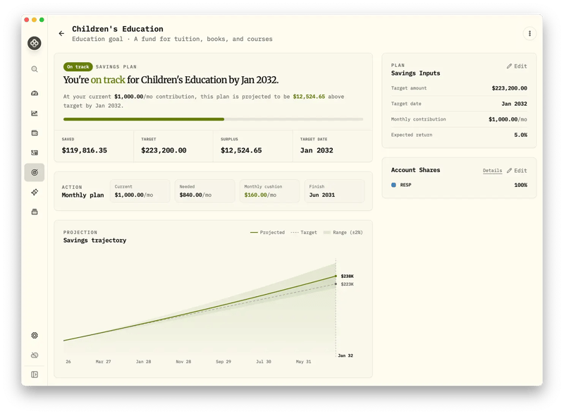 Goals & Save-Up Planner