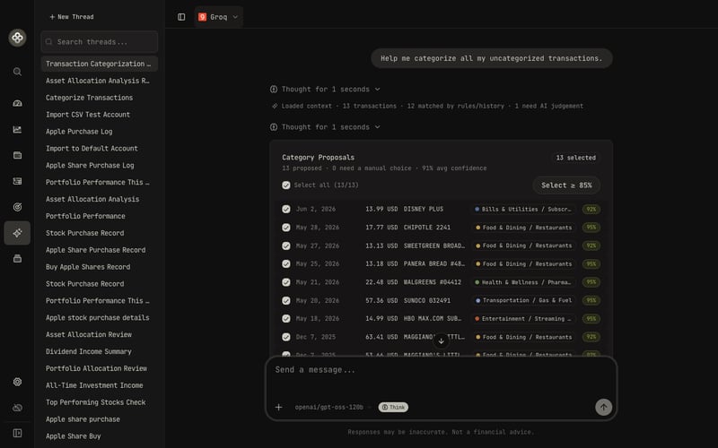 AI classification proposals awaiting your approval