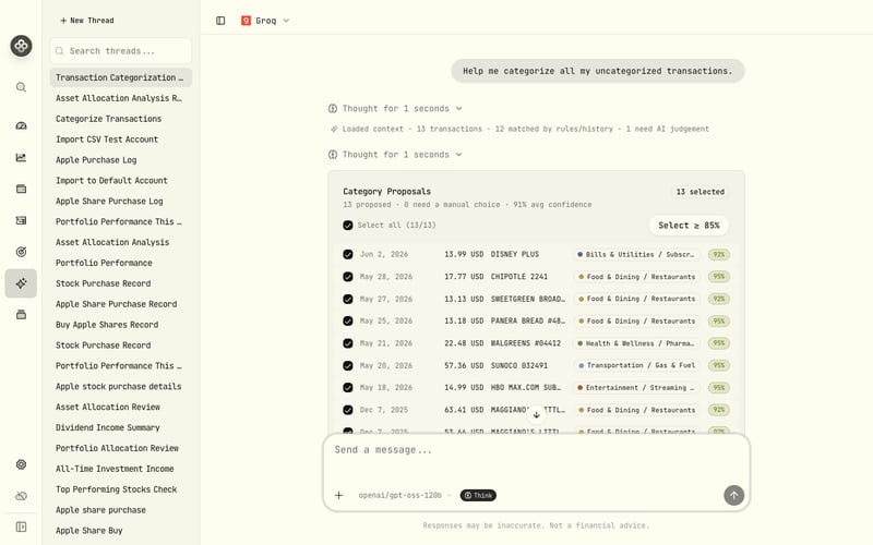 AI classification proposals awaiting your approval