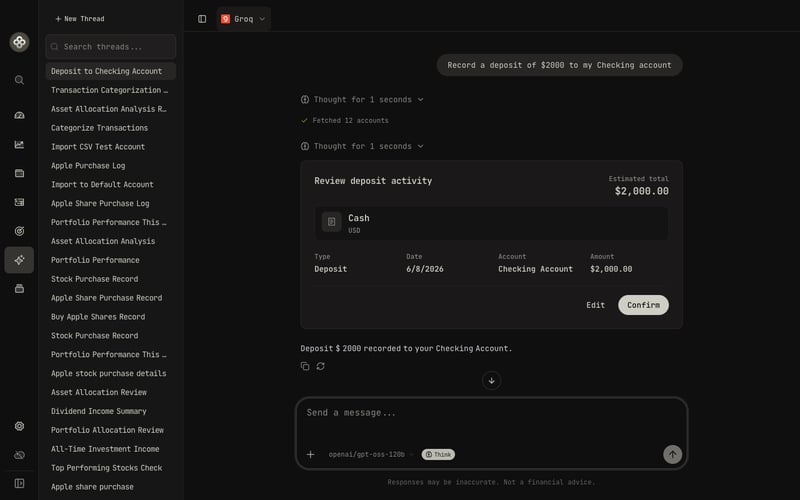 Assistant-driven import review grid with validation states