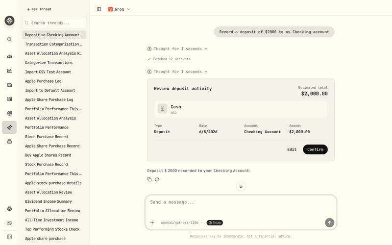 Assistant-driven import review grid with validation states